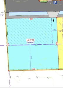 Lot 16 Surface terrain : 840 m² Surface const. : 400 m²