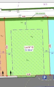 Lot 19 Surface terrain : 634 m² Surface const. : 225 m²