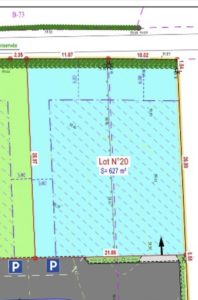 Lot 20 Surface terrain : 627 m² Surface const. : 225 m²